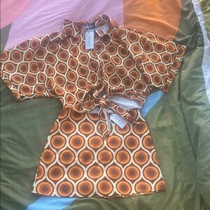 Chic Retro Patterned Skirt